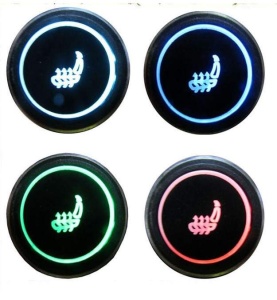 Kit Incalzire In Scaune Auto Universal Carbon Buton Rotund Push Slim 3 Trepte RGB Montaj Profesional In Toata Tara!