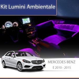 Lumini Ambientale dedicate difuzoare stalpi rotative Mercedes E W212 CLS W218 sistemul original sau telefon AMB-ME-W212-02