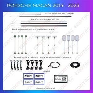 Lumini ambientale Porsche Macan 2014-2023 set complet control telefon sau sistem original AMB-PO-MACAN-2014-LED - Img 2