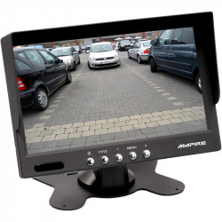Monitor auto de 7″ pentru redare camera, 2 intrari video, montaj pe bord RVM072 Monitor de 7″, Ampire 
