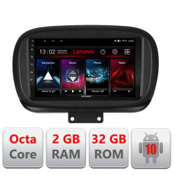 NAVIGATIE ANDROID 10 DEDICATA FIAT 500X 2015- ECRAN CAPACITIV OCTACORE 2GB RAM 32 GB ROM DVR CARKIT BLUETOOTH MIRROR LINK MODEL LENOVO KIT-539+EDT-E509