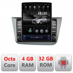NAVIGAȚIE ANDROID 10 DEDICATA SEAT LEON 2005-2012 ECRAN CAPACITIV TIP TESLA 9,7" PROCESOR OCTACORE 4GB RAM 32GB MEMORIE INTERNA DVR CARKIT BLUETOOTH MIRROR LINK MODEL TESLA KIT-leon5+EDT-E709