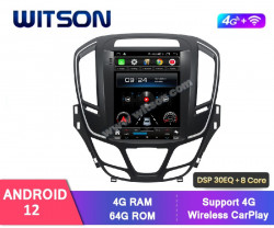NAVIGATIE ANDROID 12 DEDICATA OPEL INSIGNIA FACELIFT 2014-2019 ECRAN VERTICAL TESLA STYLE IPS 10" INTERNET WIFI SIM 4G PROCESOR OCTACORE 4+64GB REZOLUTIE FULL HD 1024x768 SUNET DSP DVR CARKIT BLUETOOTH CARPLAY ANDROID AUTO WITSON THV1983