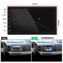 NAVIGATIE CARPAD 2DIN UNIVERSALA ANDROID 8.1 EDOTEC EDT-E200 ECRAN 7'' CAPACITIV USB INTERNET 3G DVR WAZE GPS