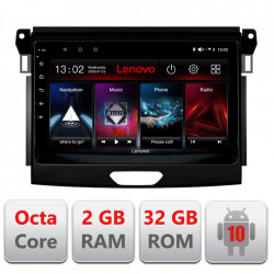 NAVIGATIE CARPAD ANDROID 10 DEDICATA FORD RANGER 2016- ECRAN CAPACITIV OCTACORE 2GB RAM 32 GB ROM DVR CARKIT BLUETOOTH MIRROR LINK MODEL LENOVO KIT-574+EDT-E509