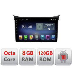 NAVIGATIE CARPAD ANDROID 10 DEDICATA HYUNDAI I30 2012-2016 ECRAN 9" CAPACITIV INTERNET 3G WIFI PROCESOR CORTEX A9 OCTA CORE 4G RAM 32GB 1,6 GHZ DVR CARKIT BLUETOOTH MIRROR LINK MODEL KIT-i30-2011+EDT-E409