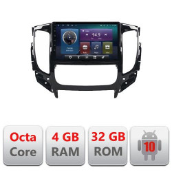 NAVIGAȚIE CARPAD ANDROID 10 DEDICATĂ MITSUBISHI L200 2014-2020 ECRAN 9" CAPACITIV INTERNET 3G WIFI PROCESOR OCTA-CORE 4G RAM 32GB 1,6 GHZ DVR CARKIT BLUETOOTH MIRROR LINK MODEL KIT-1094+EDT-E409