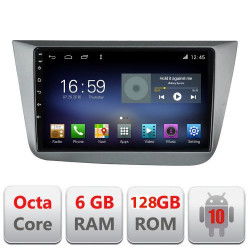 NAVIGATIE CARPAD ANDROID 10 DEDICATA SEAT LEON 2005-2012 ECRAN CAPACITIV OCTACORE 6GB RAM 128GB ROM DVR CARKIT BLUETOOTH MIRROR LINK MODEL LENOVO KIT-leon5+EDT-E609