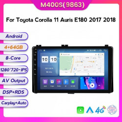 NAVIGATIE CARPAD ANDROID 11 DEDICATA TOYOTA COROLLA 11 AURIS E180 2016-2019 ECRAN IPS 9" INTERNET WIFI SIM 4G PROCESOR OCTA CORE 4GB RAM 64GB MEMORIE SSD SUNET DSP DVR CARKIT BLUETOOTH CARPLAY ANDROID AUTO COOLER RACIRE MODEL KIT-AURIS+EDT-M500