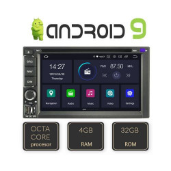 NAVIGATIE CARPAD ANDROID 9 UNIVERSALĂ 2DIN ECRAN CAPACITIV OCTACORE 4GB RAM 64GB ROM DVR CARKIT BLUETOOTH MIRROR LINK MODEL EDT-G802-8CORE