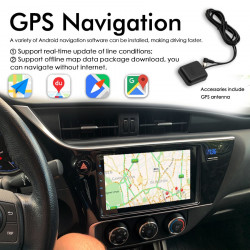 NAVIGATIE CARPAD ANDROID 11 DEDICATA TOYOTA COROLLA 11 AURIS E180 2016-2019 ECRAN IPS 9" CAPACITIV INTERNET WIFI PROCESOR QUAD CORE 2GB RAM 32GB MEMORIE INTERNA SUNET DSP DVR CARKIT BLUETOOTH MIRRORLINK GPS WAZE MODEL KIT-AURIS+EDT-M150