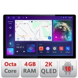 Navigatie Chevrolet Aveo 2010-2013 C-aveo10 Android Octa Core Ecran 2K QLED GPS 4G 4+32GB 360 KIT-aveo10+EDT-E409-2K