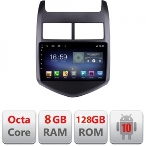 Navigatie Chevrolet Aveo 2010-2013 F-aveo10 Octa Core cu Android Radio Bluetooth Internet GPS WIFI DSP 8+128GB 4G KIT-aveo10+EDT-E609