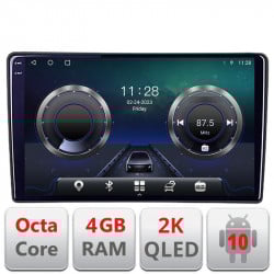 Navigatie dedicata Fiat Tipo 2015-2021 C-TIPO Android Octa Core Ecran 2K QLED GPS 4G 4+32GB 360 KIT-TIPO+EDT-E409-2K