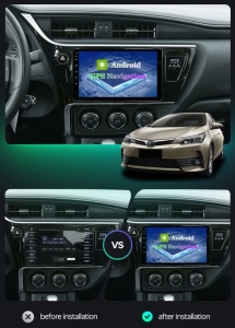 Navigatie dedicata Toyota Auris Corolla 2017-2018 A-auris-2017 Ecran Qled, 4+64GB, Octacore, SIM 4G, USB, Bluetooth, Wifi, Carplay Wireless, Model Edonav KIT-auris-2017+EDT-E309V3