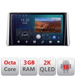 Navigatie dedicata Toyota RAV4 2018 Android Ecran 2K QLED octa core 3+32 carplay android auto KIT-RAV4+EDT-E309V3-2K