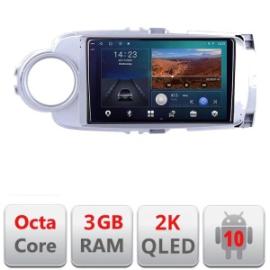 Navigatie dedicata Toyota Yaris 2010-2018 B-YARIS10 Android Ecran 2K QLED octa core 3+32 carplay android auto KIT-YARIS10+EDT-E309V3-2K