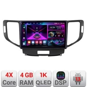 Navigatie Honda Accord 2008-2012 A-8951 4+64 InCell Display 1K Android Waze USB Navigatie Internet Youtube Radio KIT-8951+EDT-E209-RK