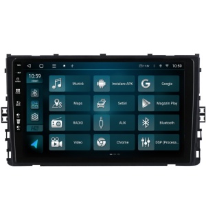 Navigatie HUB64 Volkswagen Polo (2018+), 4GB RAM, Android 13, Quadcore, DSP, GPS, Wi-FI, Carplay, Android Auto, USB, Bluetooth, Waze, Touchscreen, 9 inch - Img 3
