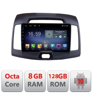 Navigatie Hyundai Elantra 2009 F-2009 Octa Core cu Android Radio Bluetooth Internet GPS WIFI DSP 8+128GB 4G KIT-2009+EDT-E609