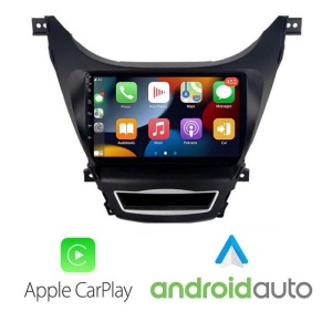 Navigatie Dedicata Hyundai Elantra 2011-2013 Ecran 9” Functie Carplay Android Auto Radio Carkit Bluetooth Intrare Camera Marsarier USB Comenzi Volan Model J-092