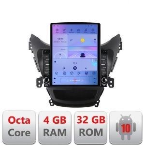 Navigatie Hyundai Elantra 2011-2013 G-092 ecran tip TESLA 9.7" cu Android Radio Bluetooth Internet GPS WIFI 4+32GB DSP KIT-092+EDT-E709 - Img 2