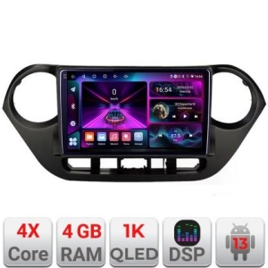 Navigatie Hyundai I10 2013-2019 A-HY38 4+64 InCell Display 1K Android Waze USB Navigatie Internet Youtube Radio KIT-HY38+EDT-E209-RK