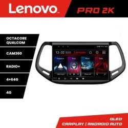 Navigatie Jeep Compass 2017 Lenovo Kit-739 8 core QLED 2K 4+64 360 Android Waze USB Navigatie Internet Youtube Radio KIT-732+PRO-2K-10-4+64