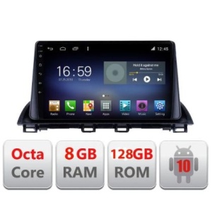 Navigatie Mazda 3 2014-2019 F-463 Octa Core cu Android Radio Bluetooth Internet GPS WIFI DSP 8+128GB 4G KIT-463+EDT-609