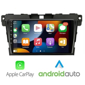 Navigatie Dedicata Mazda CX-7 2009 Ecran 9” Functie Carplay Android Auto Radio Carkit Bluetooth Intrare Camera Marsarier USB Comenzi Volan Model J-097