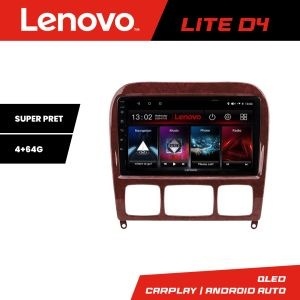 Navigatie Mercedes Clasa S 1998-2005 Lenovo Kit-220 4+64 GB Android Waze USB Navigatie Internet Youtube Radio KIT-220+LITE-D4-9-4+64
