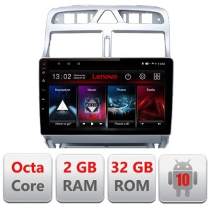 Navigatie Peugeot 307 F-307 Octa Core cu Android Radio Bluetooth Internet GPS WIFI DSP 8+128GB 4G KIT-307+EDT-E609 - Img 2