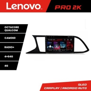 Navigatie Seat Leon MIB Quad Core Lenovo Kit-306 8 core QLED 2K 4+64 360 Android Waze USB Navigatie Internet Youtube Radio KIT-306+PRO-2K-9-4+64