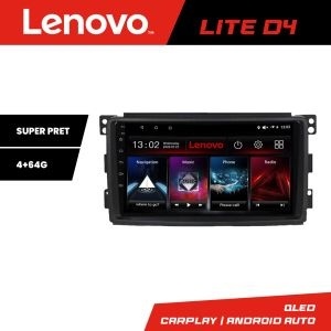Navigatie Smart 2005-2010 Lenovo Kit-SMART05 4+64 GB Android Waze USB Navigatie Internet Youtube Radio KIT-smart05+LITE-D4-9-4+64