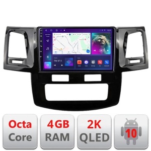 Navigatie Toyota Hilux 2008-2014 C-143 Android Octa Core Ecran 2K QLED GPS 4G 4+32GB 360 KIT-143+EDT-E409-2K KIT-143+EDT-E409-2K
