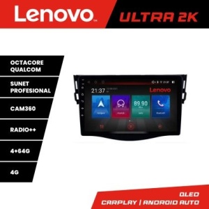 Navigatie Toyota RAV4 Lenovo Kit-018 8 core QLED Qualcomm 4+64 360 Android Waze USB Navigatie Internet Youtube Radio KIT-018+ULTRA-9-4+64