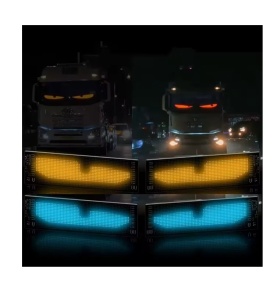 Panou LED RGB Devil Eyes auto, ochi camion, control APP 595x120 mm