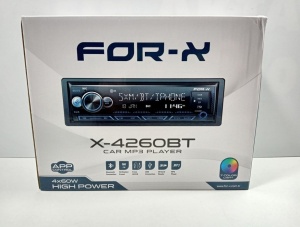 Player auto ForX X-4260BT, 1 DIN, 4x60W, RADIO BLUETOOTH MP3 USB SD LEDURI MULTICOLORE
