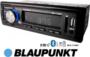 Radio MP3 Player auto BLAUPUNKT BPA 1123 BT, 1 DIN, 4 x 45 W, 4 RCA, FM, BT, 2 X USB, SD, AUX, LED-uri selectabile,