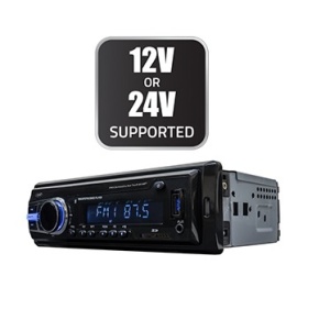 Radio MP3 player auto PNI Clementine Bus Truck 8524BT RDS 4x45W, Alimentare 12V/24V, 1 DIN cu SD, USB, AUX, RCA si Bluetooth - Ideal Camioane sau Autocare