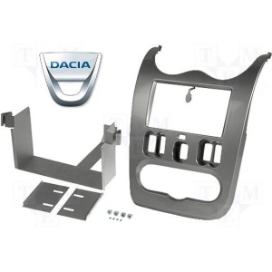 RAMA ADAPTOARE 2DIN DEDICATA DACIA LOGAN / DUSTER / SANDERO CULOARE GRI LUCIOS Connects2 CT23DC03