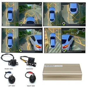 Sistem de parcare auto cu 4 camere 360 grade functie DVR inregistrare si monitorizare compatibil cu navigatiile aftermarket sau OEM