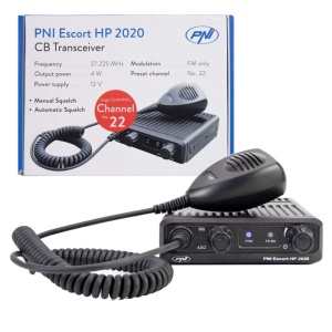 Statie radio CB PNI Escort HP 2020 un singur canal 22 frecventa 27.225 MHz, fara zgomot, probabil cea mai silentioasa statie.