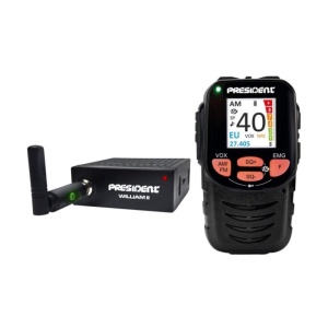 Statie Radio CB President WILLIAM II, Microfon Multifunctional Wireless, ASC, NRC, alimentare duala 12/24V