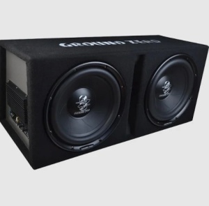 Subwoofer activ in incinta dubla Ground Zero GZIB 2.30BR-ACT, 2x30cm (12"), 400W RMS
