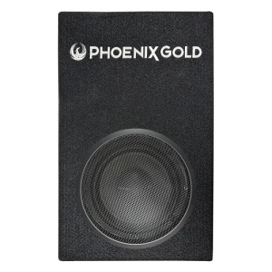 Subwoofer Auto Phoenix Gold ZX18PBS Pasiv SLIM single 8" 200W RMS 4Ohm cu kit prindere + downfire option