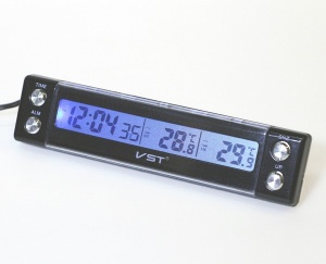 Termometru Auto Digital De Interior - Exterior si Ceas Model Vst-7036