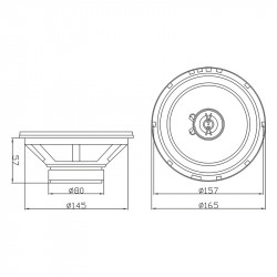 ⭐Set difuzoare rotunde 6,5" 150 W RMS (3 căi) Blow WH-1616