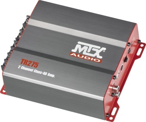 Amplificator auto MTX TR275 seria TR Terminator 220W RMS @4Ω cu 2 canale, clasa AB, cu X-over activ, 2 X 110W RMS 2Ω, 2 X 75W RMS 4Ω, 1 X 220W RMS 4Ω