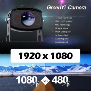Camera Marsarier AHD Unghi Larg 165° Rezolutie 1920*1080P Lentila Fishye Autobuz Camion cu IR LEDs - Model P786